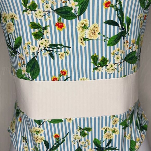 Dippin Daisy's Women's Multicolor Floral Striped‎ One Piece Swimsuit Medium NWT - Picture 4 of 13